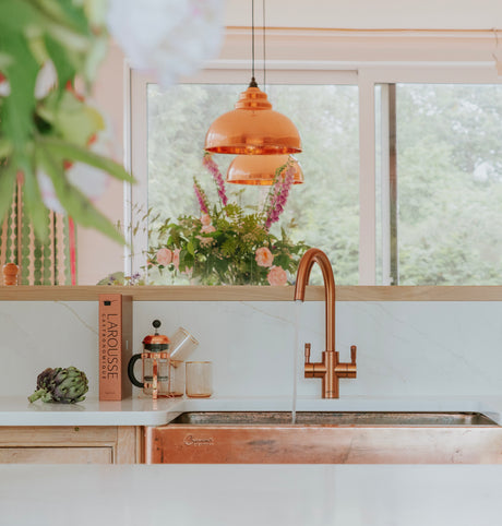 From The Anvil - Hammered Copper Harborne Pendant | Sku. 49501 | Trade Door Handles.