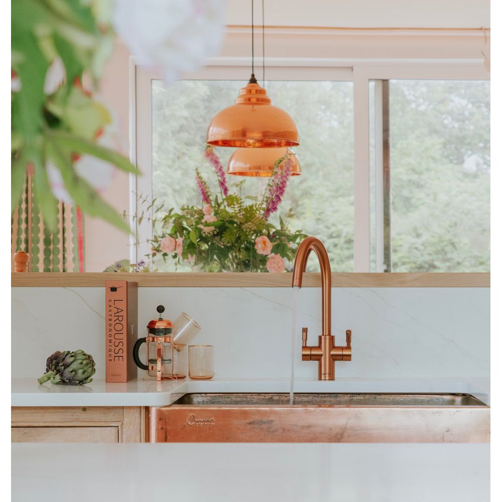 From The Anvil - Hammered Copper Harborne Pendant | Sku. 49501 | Trade Door Handles.