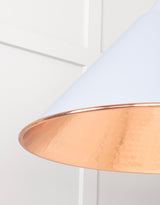 From The Anvil - Hammered Copper Hockley Pendant in Birch | Sku. 49503BI | Trade Door Handles.