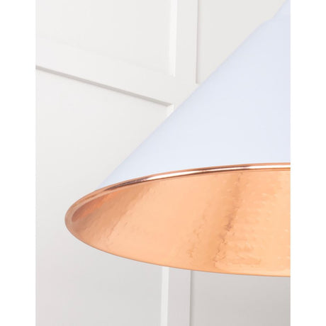 From The Anvil - Hammered Copper Hockley Pendant in Birch | Sku. 49503BI | Trade Door Handles.