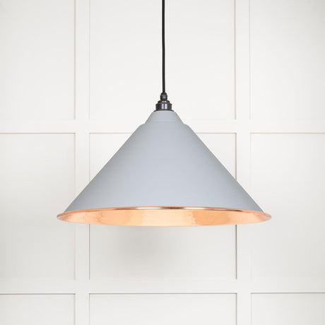 From The Anvil - Hammered Copper Hockley Pendant in Birch | Sku. 49503BI | Trade Door Handles.