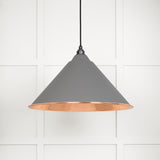 From The Anvil - Hammered Copper Hockley Pendant in Bluff | Sku. 49503BL | Trade Door Handles.
