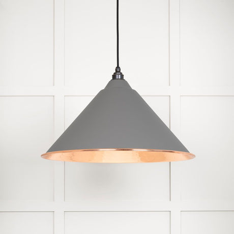 From The Anvil - Hammered Copper Hockley Pendant in Bluff | Sku. 49503BL | Trade Door Handles.