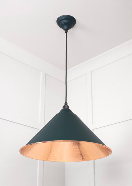 From The Anvil - Hammered Copper Hockley Pendant in Dingle | Sku. 49503DI | Trade Door Handles.