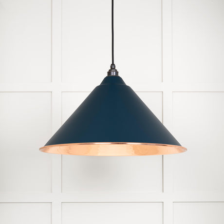 From The Anvil - Hammered Copper Hockley Pendant in Dusk | Sku. 49503DU | Trade Door Handles.