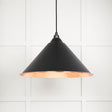 From The Anvil - Hammered Copper Hockley Pendant in Elan Black | Sku. 49503EB | Trade Door Handles.