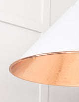 From The Anvil - Hammered Copper Hockley Pendant in Flock | Sku. 49503F | Trade Door Handles.