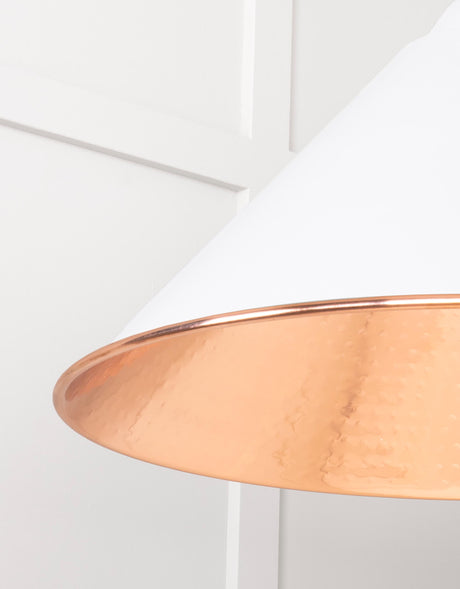 From The Anvil - Hammered Copper Hockley Pendant in Flock | Sku. 49503F | Trade Door Handles.