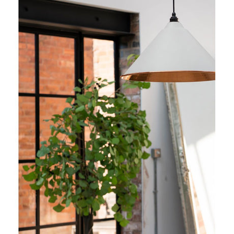From The Anvil - Hammered Copper Hockley Pendant in Flock | Sku. 49503F | Trade Door Handles.