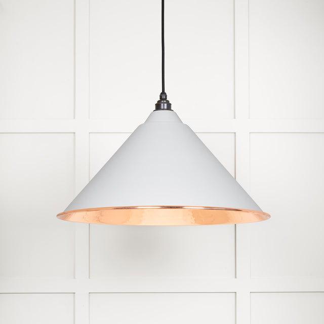 From The Anvil - Hammered Copper Hockley Pendant in Flock | Sku. 49503F | Trade Door Handles.