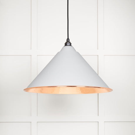 From The Anvil - Hammered Copper Hockley Pendant in Flock | Sku. 49503F | Trade Door Handles.