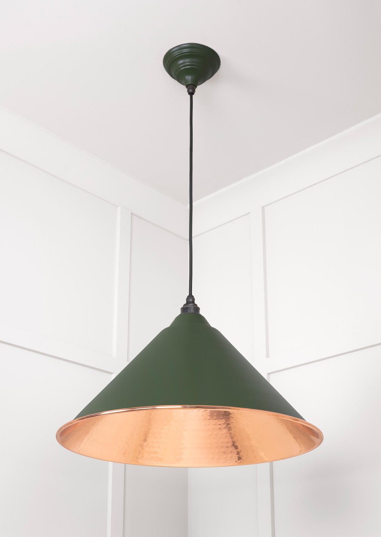 From The Anvil - Hammered Copper Hockley Pendant in Heath | Sku. 49503H | Trade Door Handles.