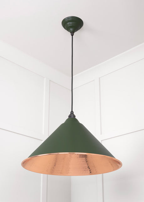 From The Anvil - Hammered Copper Hockley Pendant in Heath | Sku. 49503H | Trade Door Handles.