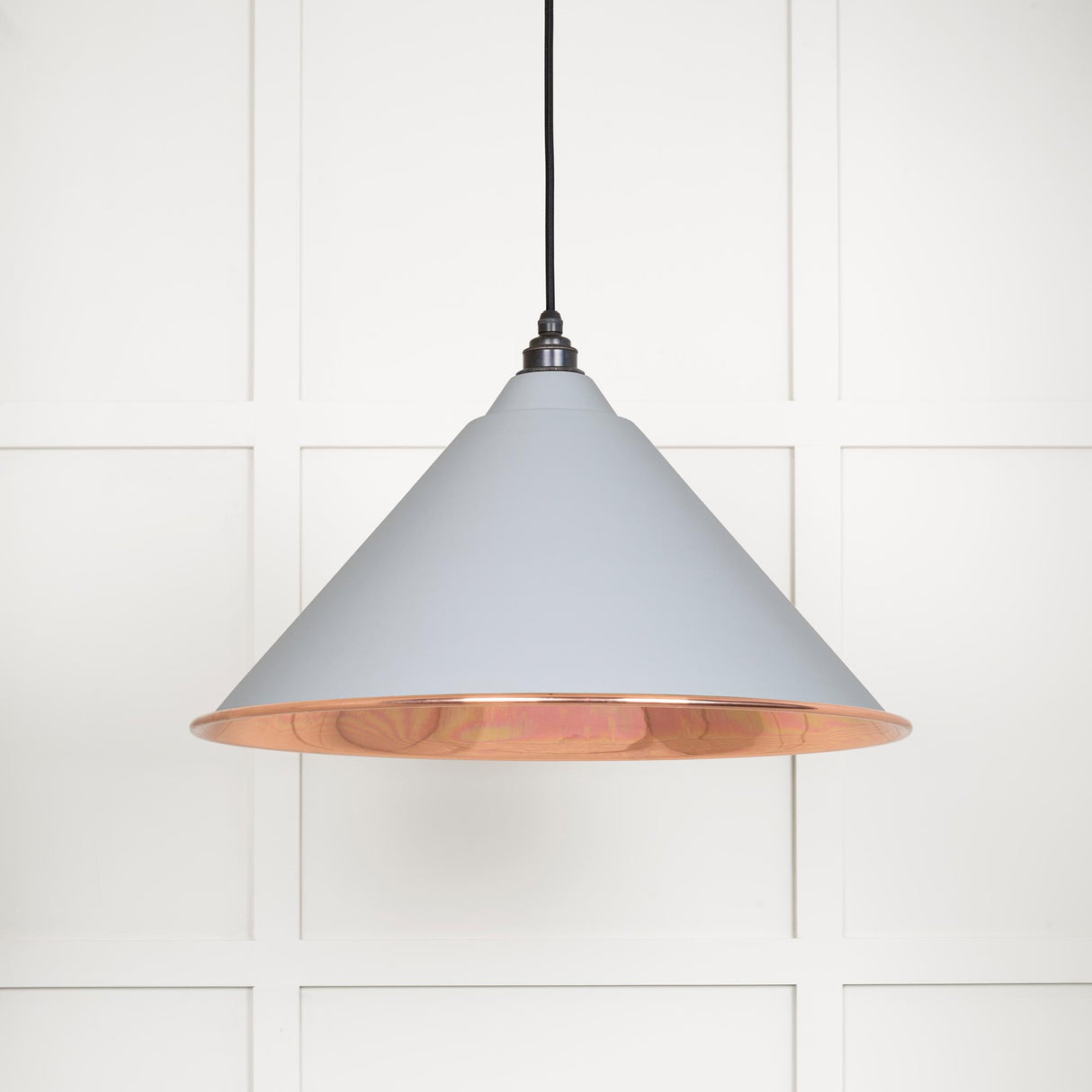 From The Anvil - Smooth Copper Hockley Pendant in Birch | Sku. 49503SBI | Trade Door Handles.