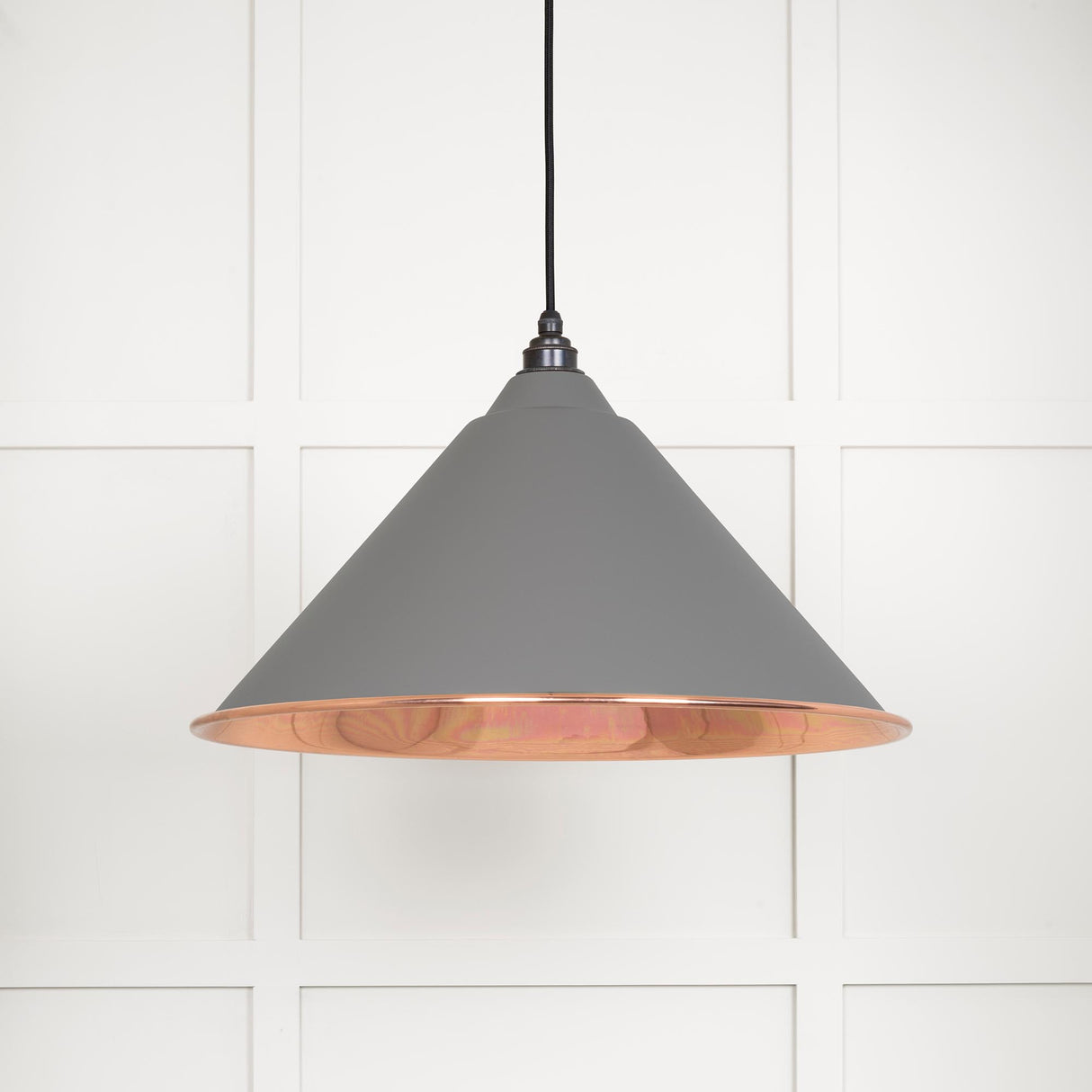 From The Anvil - Smooth Copper Hockley Pendant in Bluff | Sku. 49503SBL | Trade Door Handles.