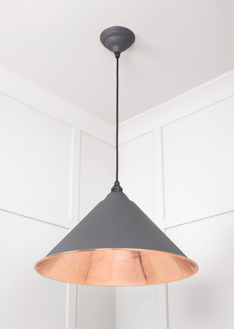 From The Anvil - Smooth Copper Hockley Pendant in Bluff | Sku. 49503SBL | Trade Door Handles.