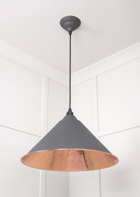 From The Anvil - Smooth Copper Hockley Pendant in Bluff | Sku. 49503SBL | Trade Door Handles.