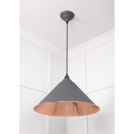 From The Anvil - Smooth Copper Hockley Pendant in Bluff | Sku. 49503SBL | Trade Door Handles.