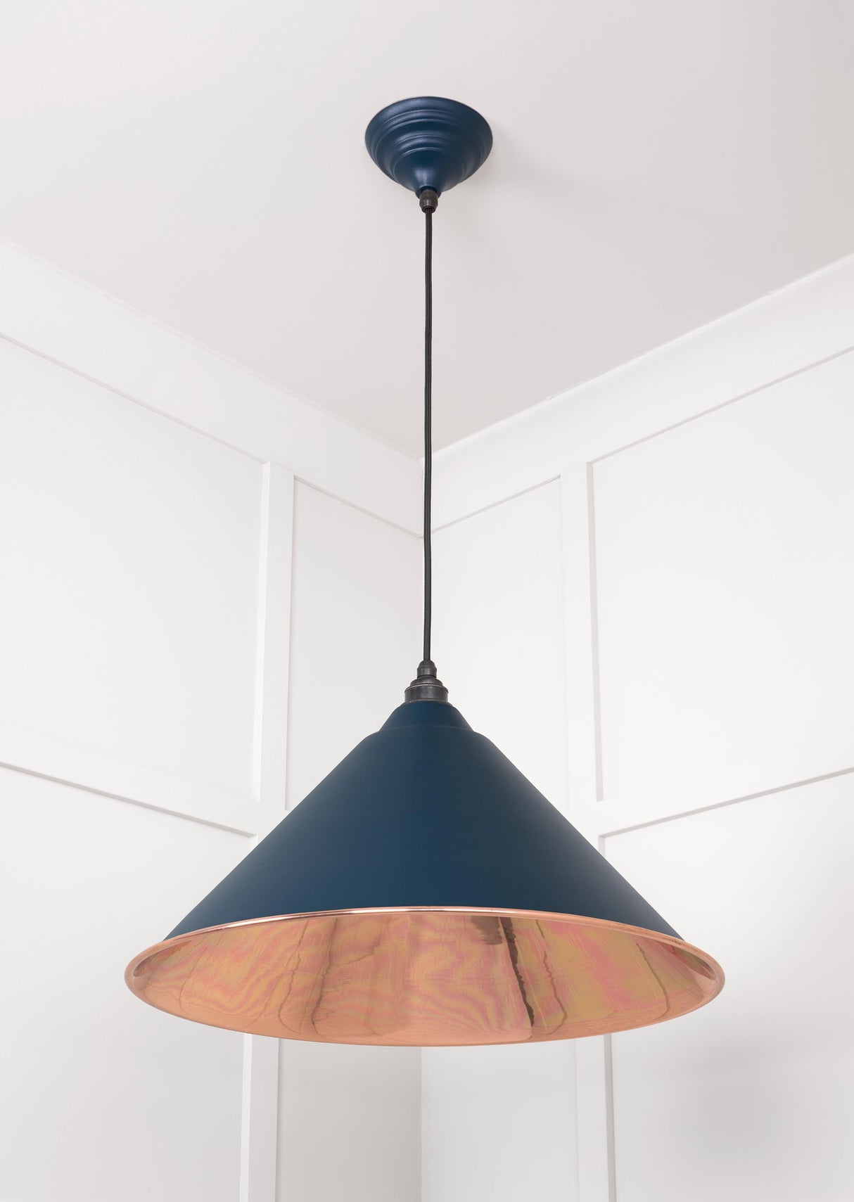 From The Anvil - Smooth Copper Hockley Pendant in Dusk | Sku. 49503SDU | Trade Door Handles.