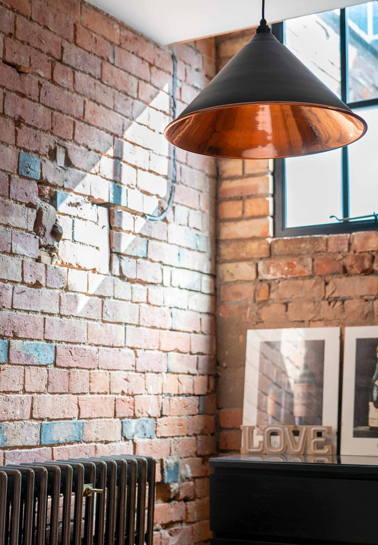 From The Anvil - Smooth Copper Hockley Pendant in Dusk | Sku. 49503SDU | Trade Door Handles.