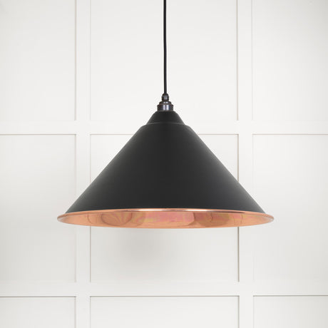 From The Anvil - Smooth Copper Hockley Pendant in Elan Black | Sku. 49503SEB | Trade Door Handles.