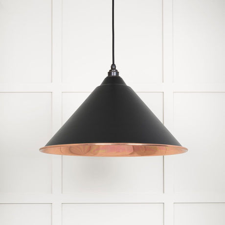 From The Anvil - Smooth Copper Hockley Pendant in Elan Black | Sku. 49503SEB | Trade Door Handles.