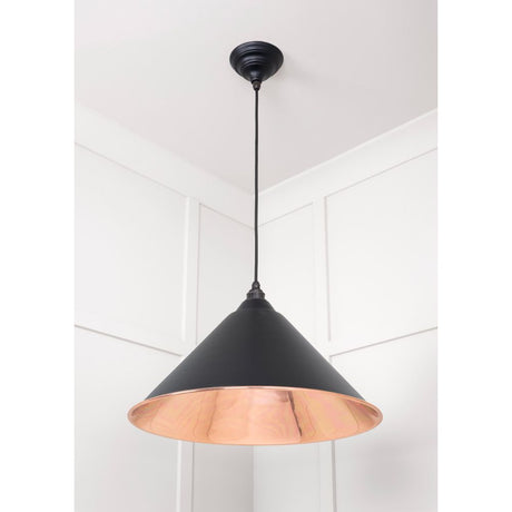 From The Anvil - Smooth Copper Hockley Pendant in Elan Black | Sku. 49503SEB | Trade Door Handles.