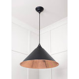 From The Anvil - Smooth Copper Hockley Pendant in Elan Black | Sku. 49503SEB | Trade Door Handles.