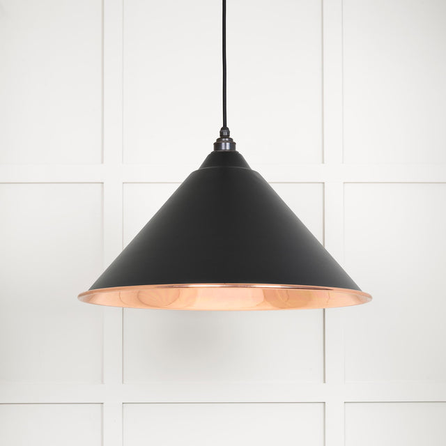 From The Anvil - Smooth Copper Hockley Pendant in Elan Black | Sku. 49503SEB | Trade Door Handles.