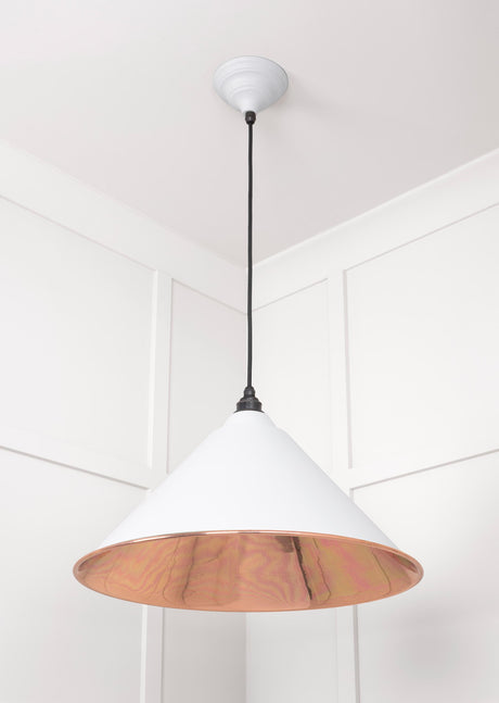 From The Anvil - Smooth Copper Hockley Pendant in Flock | Sku. 49503SF | Trade Door Handles.