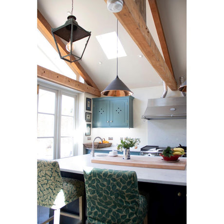 From The Anvil - Hammered Copper Hockley Pendant in Slate | Sku. 49503SL | Trade Door Handles.