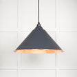 From The Anvil - Hammered Copper Hockley Pendant in Slate | Sku. 49503SL | Trade Door Handles.