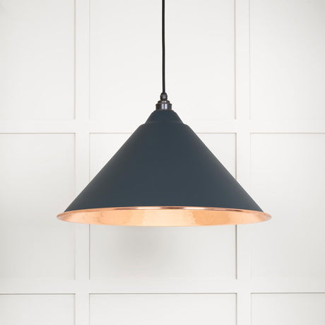 From The Anvil - Hammered Copper Hockley Pendant in Soot | Sku. 49503SO | Trade Door Handles.