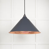 From The Anvil - Smooth Copper Hockley Pendant in Slate | Sku. 49503SSL | Trade Door Handles.