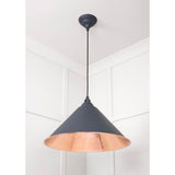 From The Anvil - Smooth Copper Hockley Pendant in Slate | Sku. 49503SSL | Trade Door Handles.