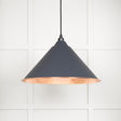 From The Anvil - Smooth Copper Hockley Pendant in Slate | Sku. 49503SSL | Trade Door Handles.