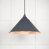 From The Anvil - Smooth Copper Hockley Pendant in Slate | Sku. 49503SSL | Trade Door Handles.