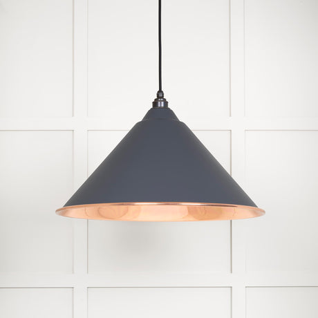 From The Anvil - Smooth Copper Hockley Pendant in Slate | Sku. 49503SSL | Trade Door Handles.