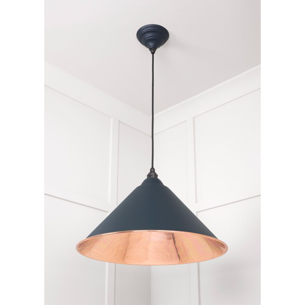 From The Anvil - Smooth Copper Hockley Pendant in Soot | Sku. 49503SSO | Trade Door Handles.