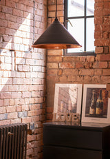 From The Anvil - Smooth Copper Hockley Pendant in Soot | Sku. 49503SSO | Trade Door Handles.