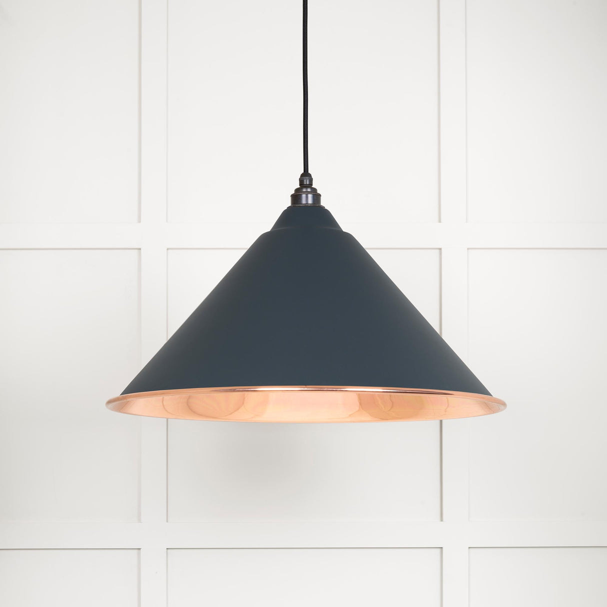 From The Anvil - Smooth Copper Hockley Pendant in Soot | Sku. 49503SSO | Trade Door Handles.
