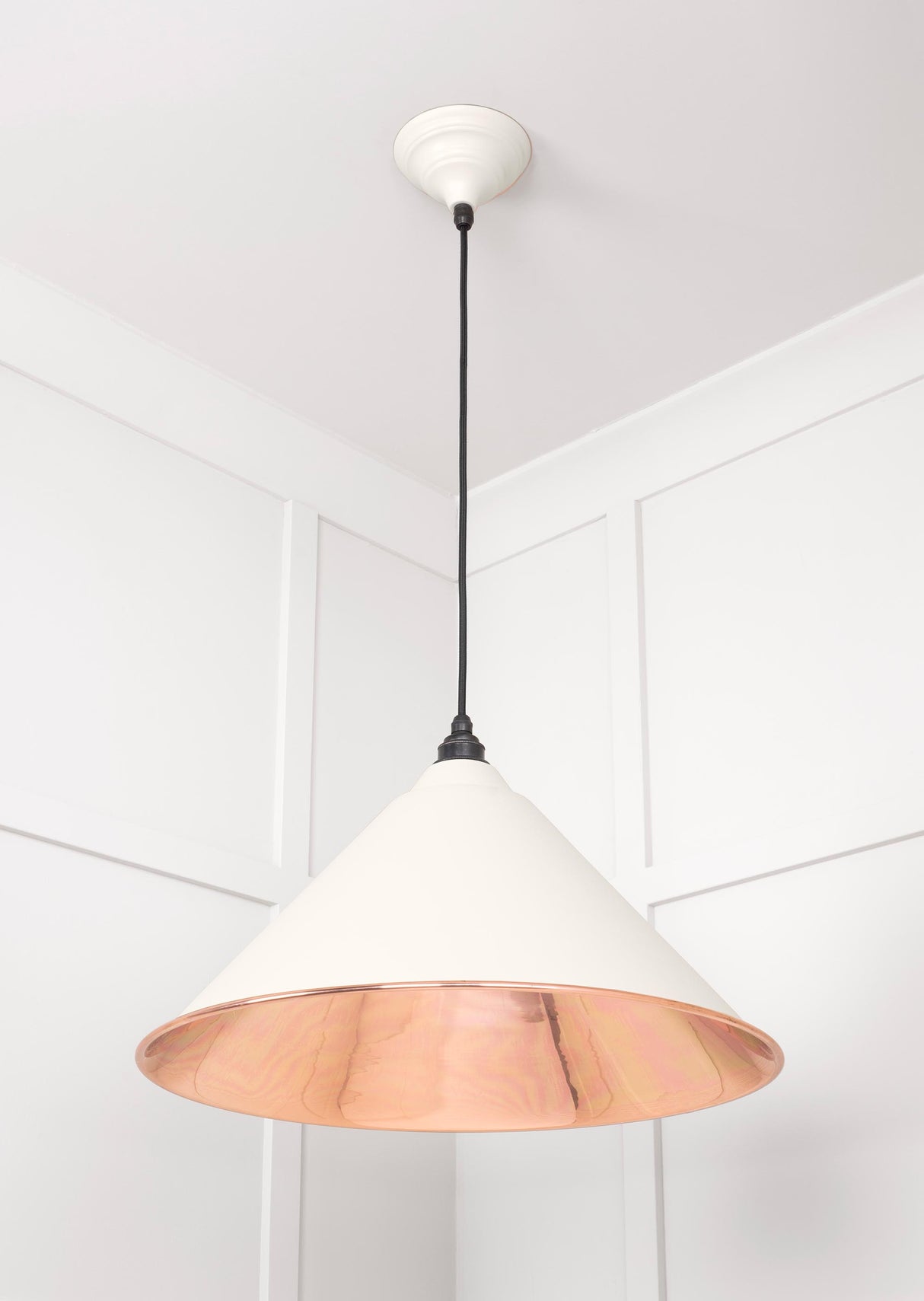 From The Anvil - Smooth Copper Hockley Pendant in Teasel | Sku. 49503STE | Trade Door Handles.