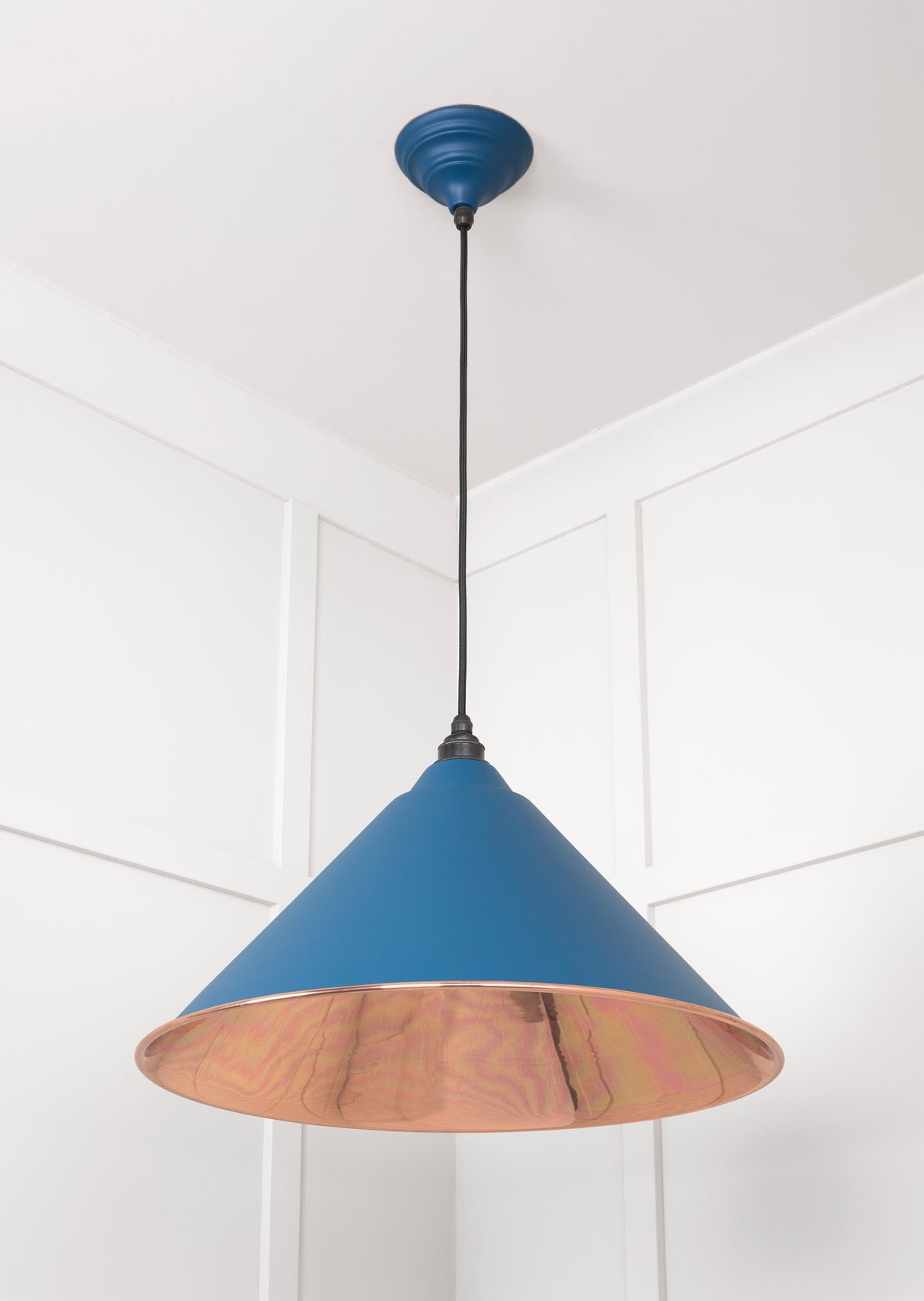 From The Anvil - Smooth Copper Hockley Pendant in Upstream | Sku. 49503SU | Trade Door Handles.