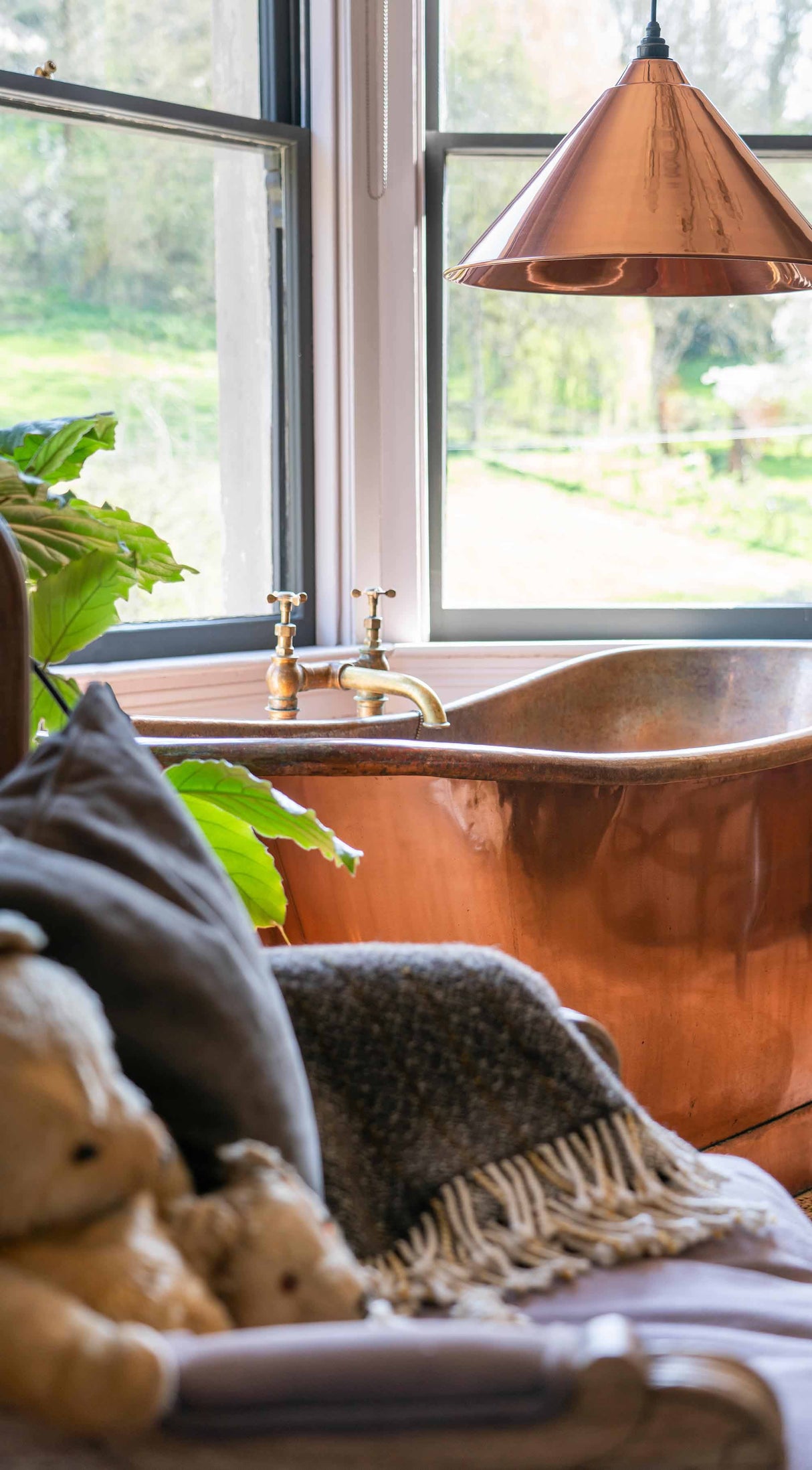 From The Anvil - Smooth Copper Hockley Pendant | Sku. 49503S | Trade Door Handles.