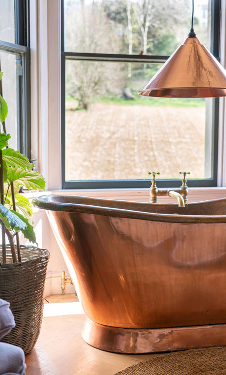 From The Anvil - Smooth Copper Hockley Pendant | Sku. 49503S | Trade Door Handles.