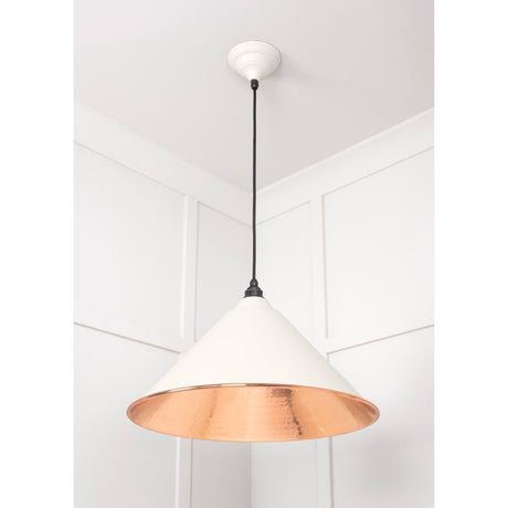 From The Anvil - Hammered Copper Hockley Pendant in Teasel | Sku. 49503TE | Trade Door Handles.