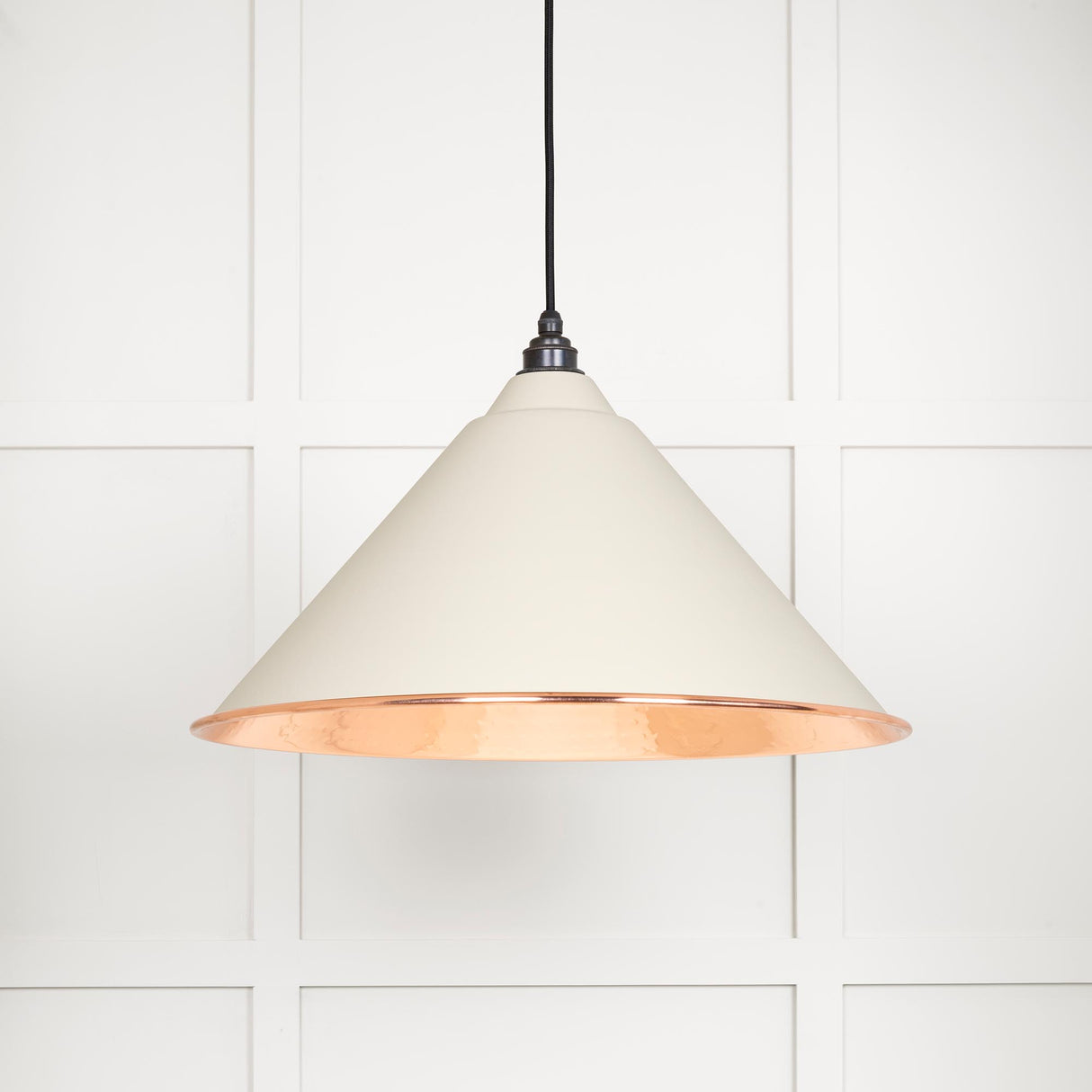 From The Anvil - Hammered Copper Hockley Pendant in Teasel | Sku. 49503TE | Trade Door Handles.