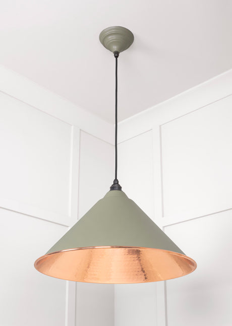 From The Anvil - Hammered Copper Hockley Pendant in Tump | Sku. 49503TU | Trade Door Handles.
