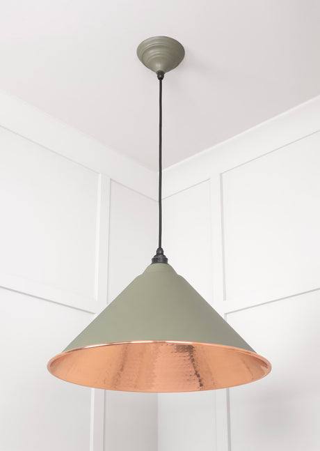 From The Anvil - Hammered Copper Hockley Pendant in Tump | Sku. 49503TU | Trade Door Handles.