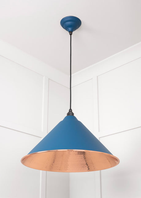 From The Anvil - Hammered Copper Hockley Pendant in Upstream | Sku. 49503U | Trade Door Handles.